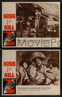 2h055 BLOOD OF FU MANCHU 8 LCs 1969 Asian villain Christopher Lee, directed by Jesus Franco!