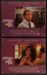 2h084 CHILDREN OF A LESSER GOD 8 LCs 1986 William Hurt, Piper Laurie, Marlee Matlin