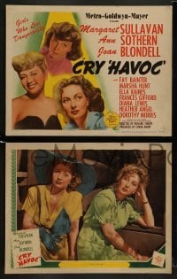 2h097 CRY HAVOC 8 LCs 1943 war nurses Margaret Sullavan, Ann Sothern & Blondell live dangerously!