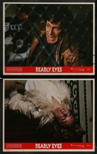 2h102 DEADLY EYES 8 LCs 1983 tonight they will rise from the darkness beneath the city, Rats!