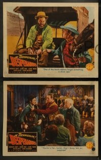2h590 DESPERADOES 4 LCs 1943 great images of Randolph Scott, Glenn Ford, Claire Trevor!