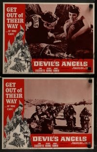 2h107 DEVIL'S ANGELS 8 LCs 1967 AIP, Roger Corman, their god is violence, lust the law they live by