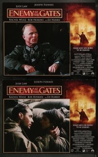 2h118 ENEMY AT THE GATES 8 LCs 2001 Jude Law, Joseph Fiennes, cool images of snipers in WWII!