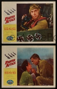 2h135 FIGHTER ATTACK 8 LCs 1953 great images of pilot Sterling Hayden in World War II!