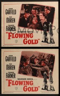 2h706 FLOWING GOLD 3 LCs R1948 images of oilmen John Garfield & Pat O'Brien!