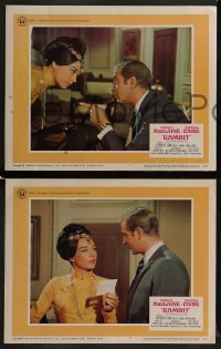 2h144 GAMBIT 8 LCs 1967 many great images of sexy Shirley MacLaine & Michael Caine, crime comedy!
