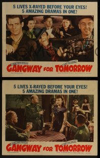 2h709 GANGWAY FOR TOMORROW 3 LCs 1943 Margo, John Carradine & Robert Ryan have their lives X-rayed!