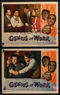 2h606 GENIUS AT WORK 4 LCs 1946 Wally Brown & Alan Carney are nutty sleuths, w/Anne Jeffreys!