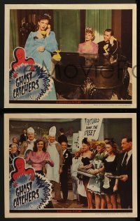 2h713 GHOST CATCHERS 3 LCs 1944 great images of wacky Ole Olsen & Chic Johnson w/top female cast!