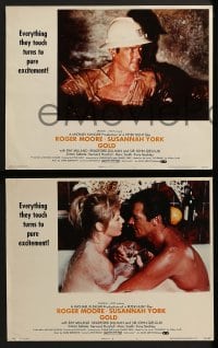 2h155 GOLD 8 LCs 1974 romantic images of Roger Moore & Susannah York!
