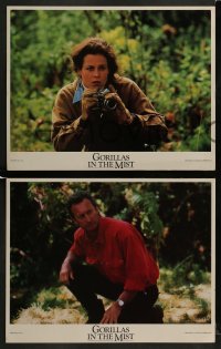 2h157 GORILLAS IN THE MIST 8 LCs 1988 cool portrait image of Sigourney Weaver as Dian Fossey!