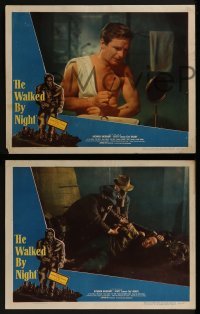 2h530 HE WALKED BY NIGHT 5 LCs 1949 documentary style manhunt for Los Angeles killer!