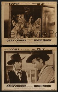 2h532 HIGH NOON 5 LCs R1956 Gary Cooper was too proud to run, Fred Zinnemann classic!