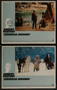 2h724 JEREMIAH JOHNSON 3 LCs 1972 mountain man Robert Redford, directed by Sydney Pollack!