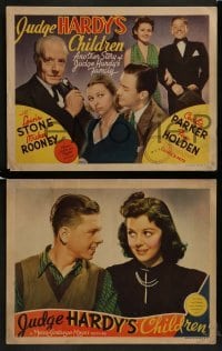 2h201 JUDGE HARDY'S CHILDREN 8 LCs 1938 Lewis Stone, Mickey Rooney as Andy Hardy, Parker!