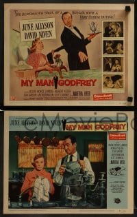 2h248 MY MAN GODFREY 8 LCs 1957 cool images of June Allyson, David Niven & sexy Martha Hyer!