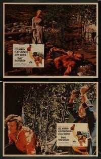 2h743 PAINT YOUR WAGON 3 LCs 1969 Clint Eastwood, Lee Marvin, Jean Seberg, Lesser border art!