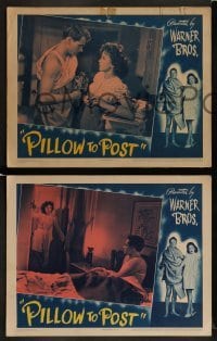 2h751 PILLOW TO POST 3 LCs 1945 great images of Ida Lupino & William Prince in Italy!