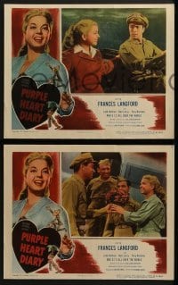 2h284 PURPLE HEART DIARY 8 LCs 1951 sexy Frances Langford, she entrances those G.I. guys!