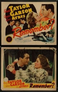 2h293 REMEMBER 8 LCs 1939 Greer Garson gives Robert Taylor amnesia so they can start again!