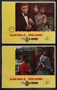 2h311 SALT & PEPPER 8 LCs 1968 Sammy Davis Jr., Peter Lawford, directed by Richard Donner!