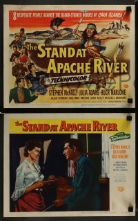2h348 STAND AT APACHE RIVER 8 LCs 1953 Stephen McNally, Julia Adams, tc art of Native Americans!