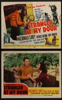 2h359 STRANGER AT MY DOOR 8 LCs 1956 preacher MacDonald Carey, Patricia Medina, Skip Homeier!