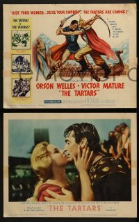 2h365 TARTARS 8 LCs 1961 Victor Mature & Orson Welles, sexy Liana Orfei!