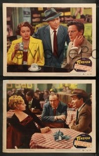 2h658 TENSION 4 LCs 1949 Barry Sullivan with William Conrad & bad girl Audrey Totter!