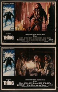 2h373 THING 8 LCs 1982 John Carpenter, Kurt Russell, the ultimate in alien terror!