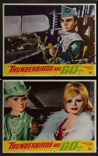 2h379 THUNDERBIRDS ARE GO 8 LCs 1967 marionette puppets, cool sci-fi images, complete set!