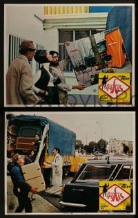 2h503 TRAFFIC 6 LCs 1973 Jacques Tati directs & stars as Mr. Hulot, cool cars & highway images!
