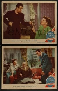 2h779 UNDERCURRENT 3 LCs 1946 cool images of Katharine Hepburn, Robert Taylor, Gwenn!