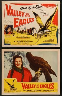 2h396 VALLEY OF THE EAGLES 8 LCs 1952 Terence Young, Nadia Gray, English Arctic thriller!