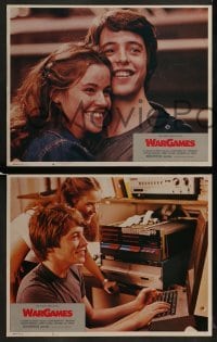 2h406 WARGAMES 8 LCs 1983 teen Matthew Broderick plays video games to start World War III!