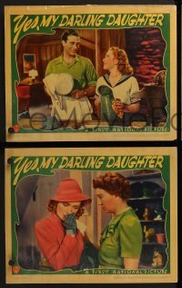 2h667 YES MY DARLING DAUGHTER 4 LCs 1939 pretty elegant Priscilla Lane, Jeffrey Lynn, Faye Bainter!