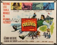 2j503 3 WORLDS OF GULLIVER 1/2sh 1960 Ray Harryhausen fantasy classic, art of giant Kerwin Mathews!
