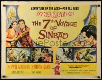 2j505 7th VOYAGE OF SINBAD signed style A 1/2sh 1958 by Ray Harryhausen, all the best scenes!