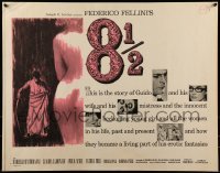 2j506 8 1/2 1/2sh 1963 Federico Fellini classic, Marcello Mastroianni & Claudia Cardinale!