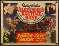 2j514 ALEXANDER'S RAGTIME BAND 1/2sh R1944 Tyrone Power, Alice Faye & Don Ameche, Irving Berlin!