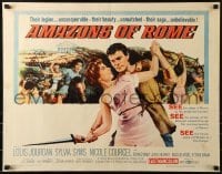 2j516 AMAZONS OF ROME 1/2sh 1963 Louis Jourdan, they fought like 10,000 unchained tigers!