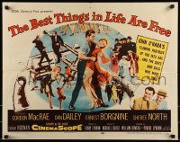 2j544 BEST THINGS IN LIFE ARE FREE 1/2sh 1956 Michael Curtiz, Gordon MacRae, Sheree North!