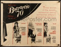 2j552 BOCCACCIO '70 1/2sh 1962 sexy Loren, Ekberg & Schneider, plus Fellini, De Sica & Visconti!