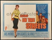 2j587 CRIME IN THE STREETS style A 1/2sh 1956 Don Siegel directed, Sal Mineo & 1st John Cassavetes!