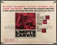 2j615 EMPTY CANVAS 1/2sh 1964 Horst Buchholz, Catherine Spaak, not with love, not with money!