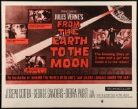2j643 FROM THE EARTH TO THE MOON 1/2sh R1960s Jules Verne's boldest adventure dared by man!