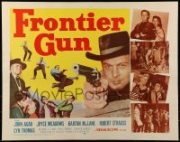2j644 FRONTIER GUN 1/2sh 1958 art of John Agar pointing gun, Joyce Meadows, Barton MacLane!