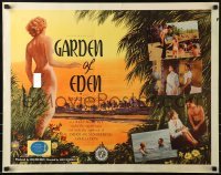 2j647 GARDEN OF EDEN 1/2sh 1954 Florida nudist camp on the beach, wonderful sexy artwork!
