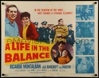 2j720 LIFE IN THE BALANCE 1/2sh 1955 early Ricardo Montalban, Anne Bancroft, Lee Marvin!