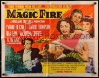 2j738 MAGIC FIRE style B 1/2sh 1955 William Dieterle, Yvonne De Carlo, Alan Badel as Richard Wagner!